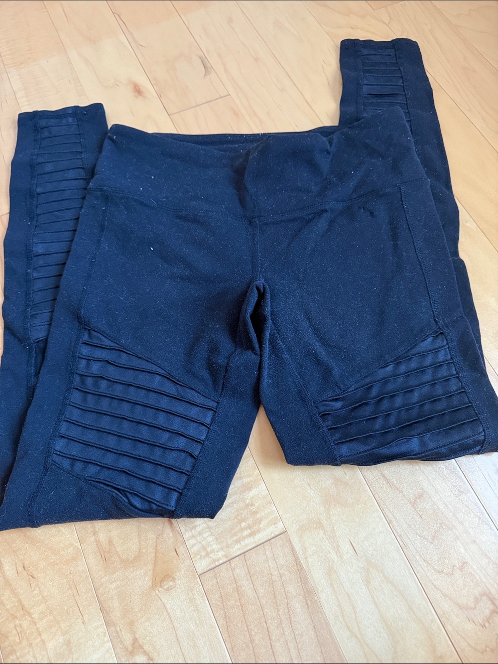 ALO Yoga Black High-Waist Seam Detail Leggings